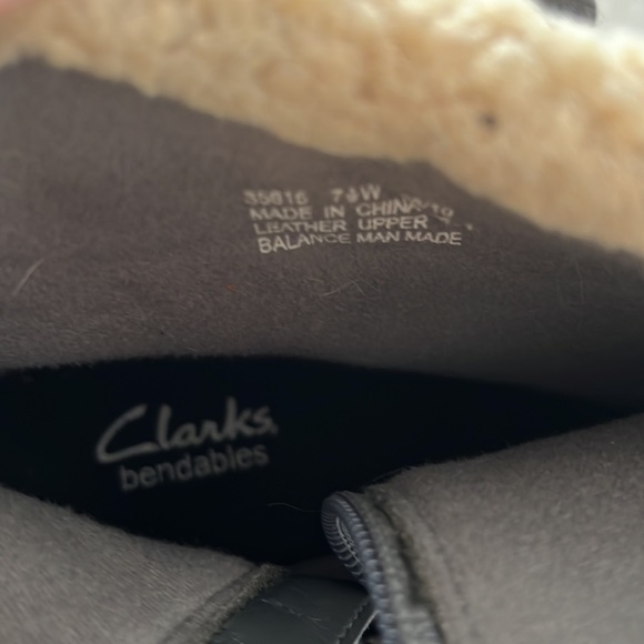 Clarks Angie Madi Women's Bendables Winter Boot Gray Suede Style #35615 size 7.5 - Picture 6 of 6